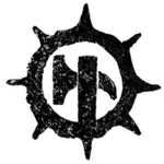 Black library logo